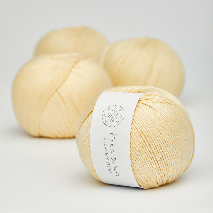 Organic Cotton g, FV 01 natur hvid - Økologisk bomuldsgarn GOTS | Krea Deluxe |