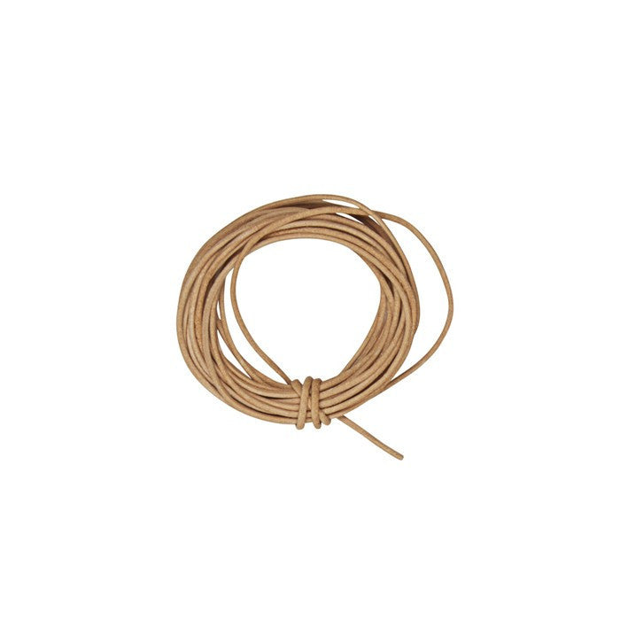 1 mm leather cord natural - 3 m 