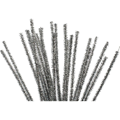 Pipe Cleaner, silver - 10 pcs