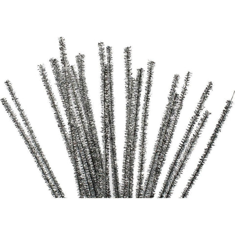 Pipe Cleaner, silver - 10 pcs