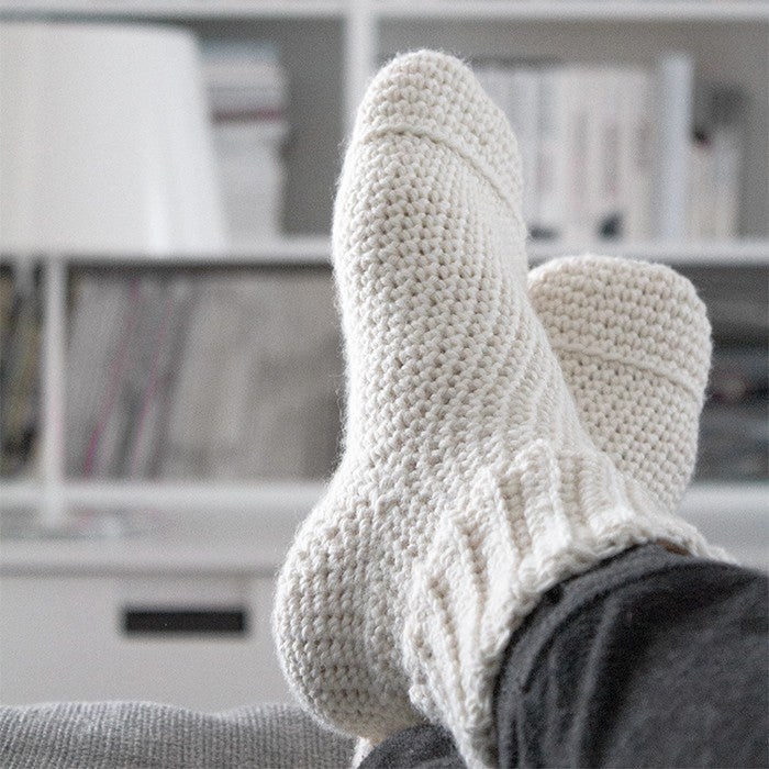 Cozy Fluffy Socks - Crochet kit