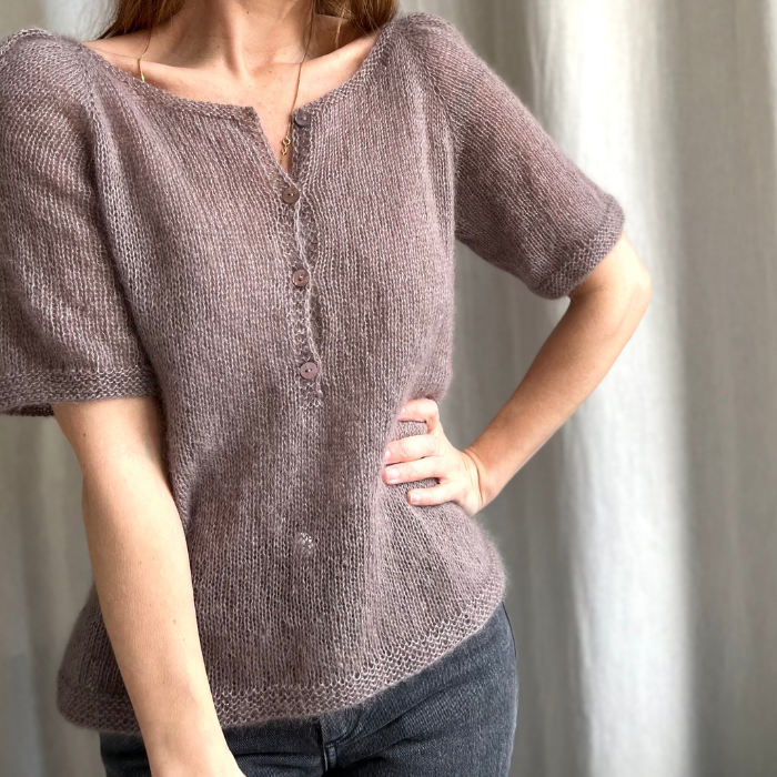 Casia Tee Placket by Refined Knitwear - Yarn Kit