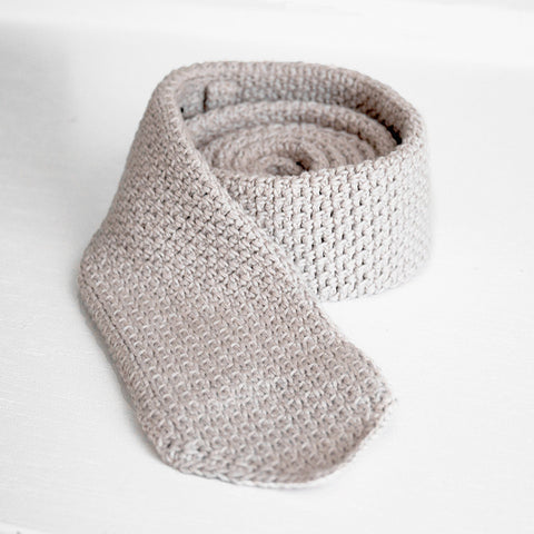 Deluxe Tie - solid colour tie - Crochet kit