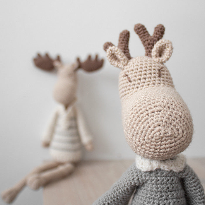 Mr. & Mrs Moose - Crochet kit Nordic Colors