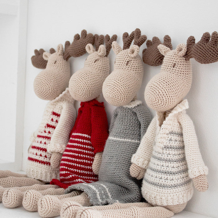 Hr. og Fru Moose - Hækle Kit Nordiske Julefarver