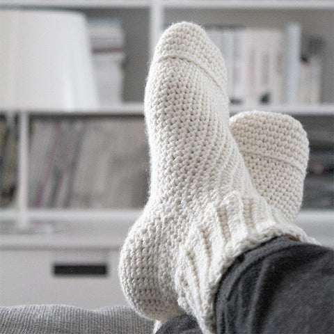 Cozy Fluffy Socks - Crochet pattern