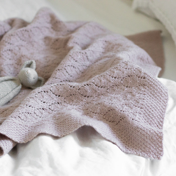 Adorable baby blanket, wool - Knitting kit 