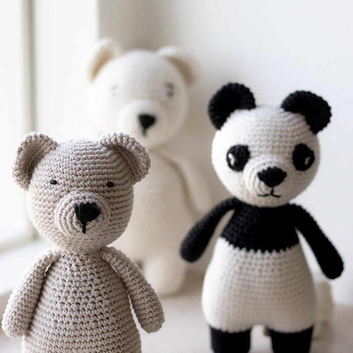 Bamsebjørn - Isbjørn - Panda - Hæklekit