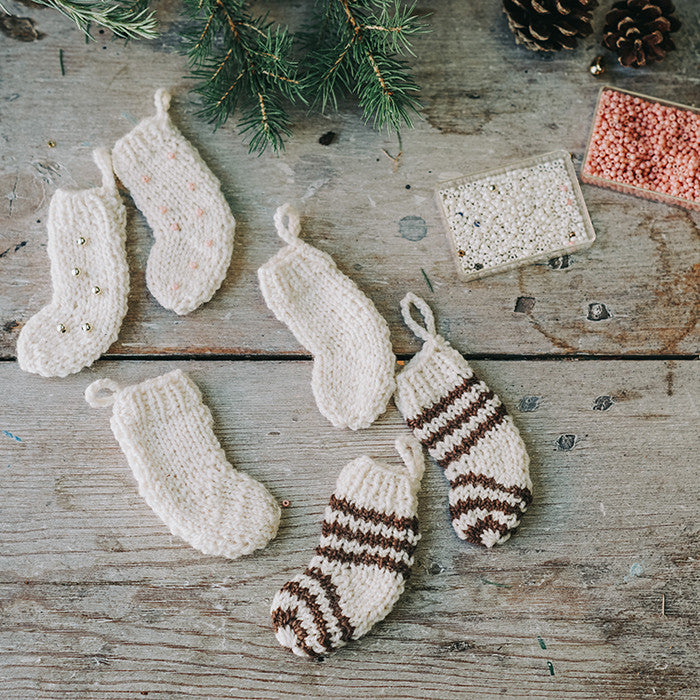 Strikket julepynt - Knitted Christmas decorations