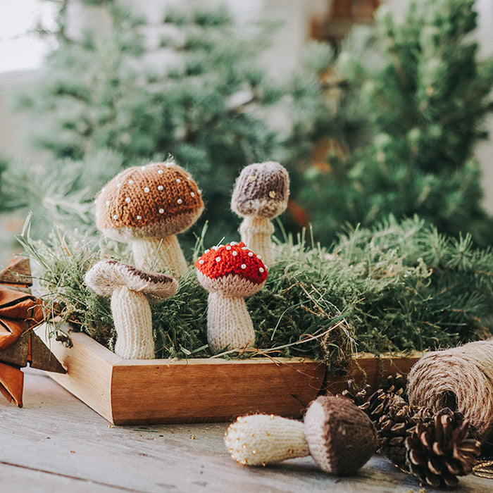 Strikket julepynt - Knitted Christmas decorations