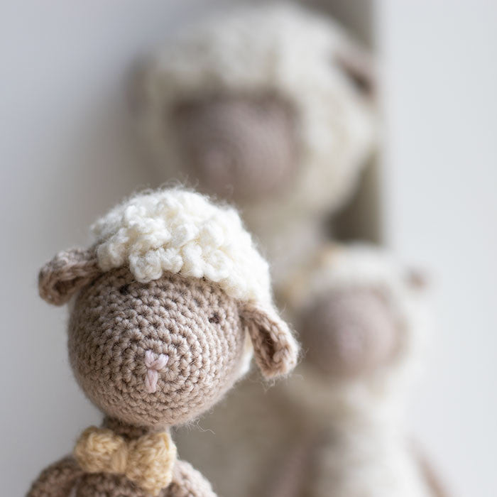 The Sheep Family, Small - Crochet kit