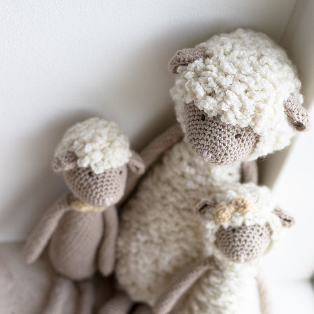 The Sheep Family, Small - Crochet kit