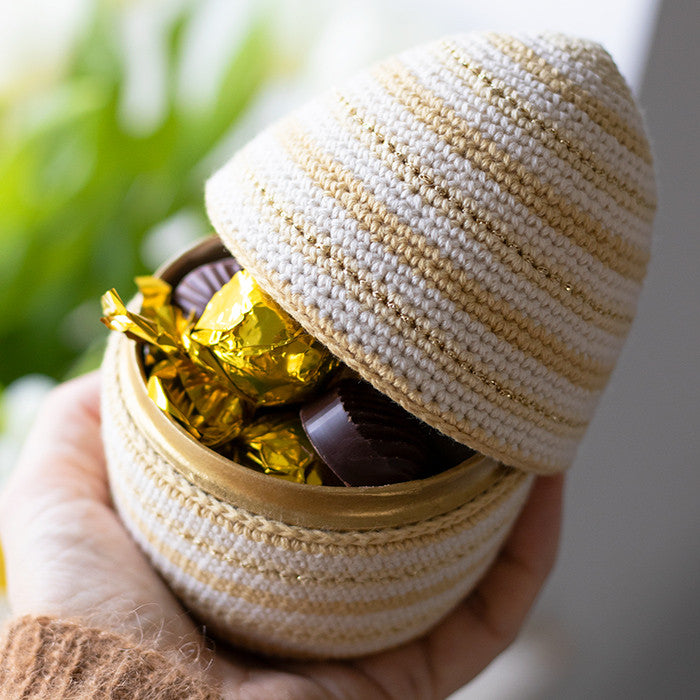 Two-Piece Easter Egg, striped, 2 pcs - Crochet kit