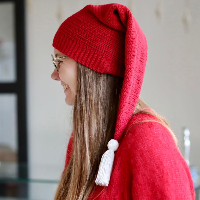 Elf Hat with Pom Pom - Crochet kit