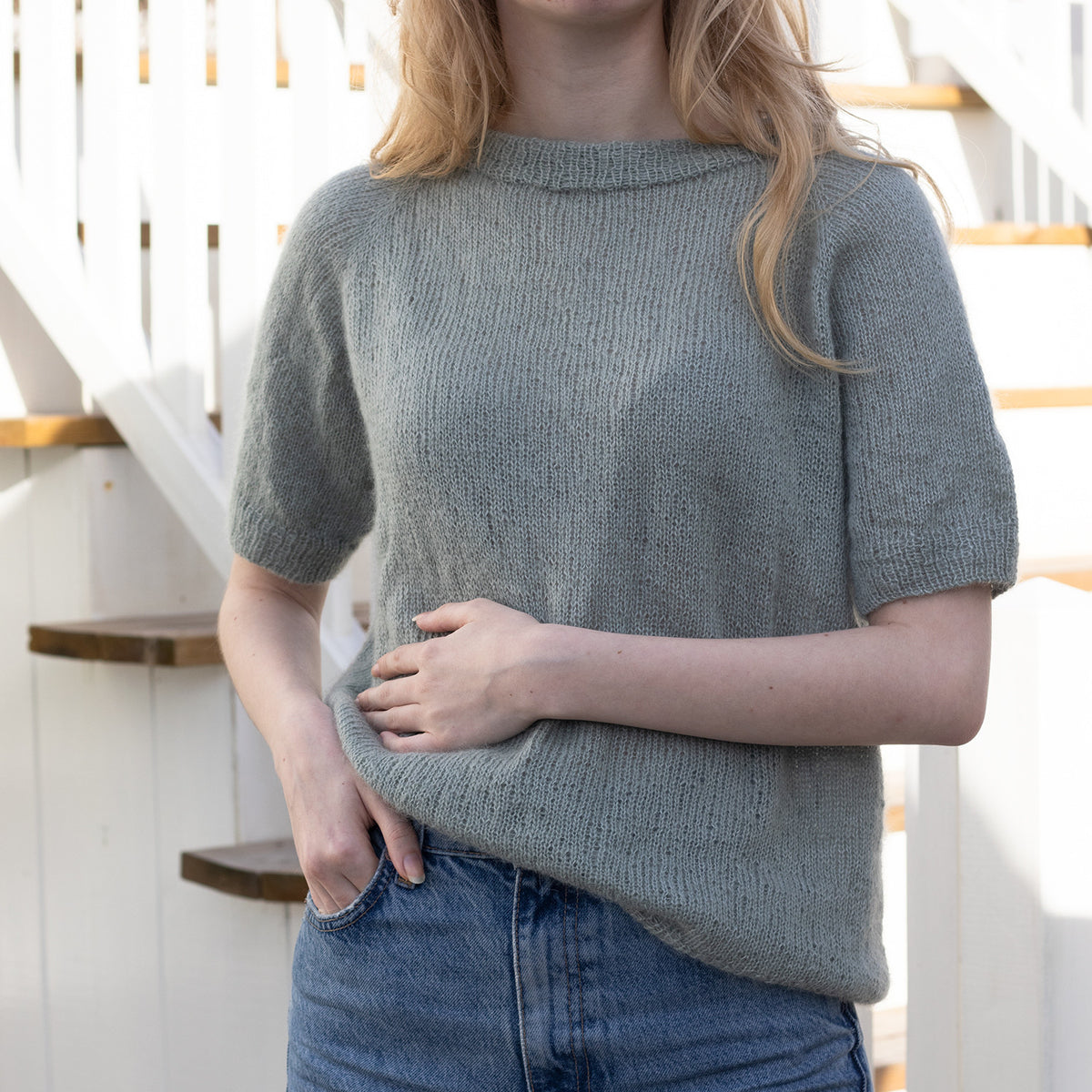 Mohair Tee nr 1 - Strikkeopskrift