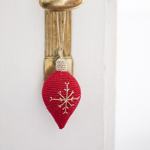 Drop Shaped Christmas Ornaments - Crochet kit